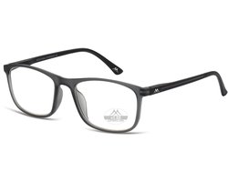 Montana Eyewear leesbril HMR49 +3.50 Grijs Zwart Rechthoekig