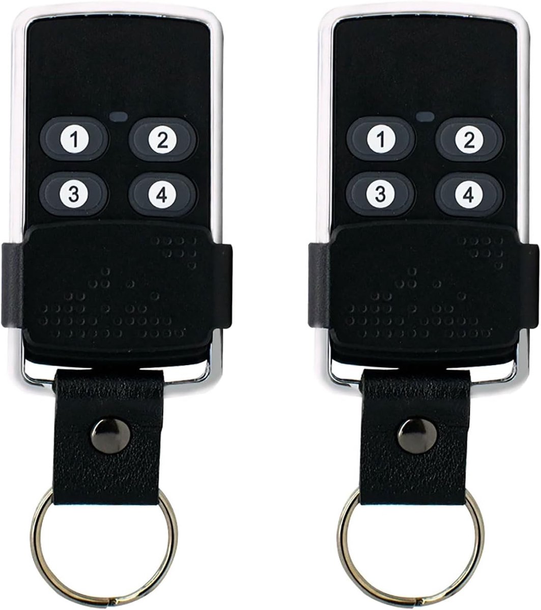 SnelShoppen - 2 Stuks Handzender 433.92 MHz Vervangende Garage Deuropener, Afstandsbediening, Compatibel met Wisniowski Modellen, 4 Kanalen Rolling Co