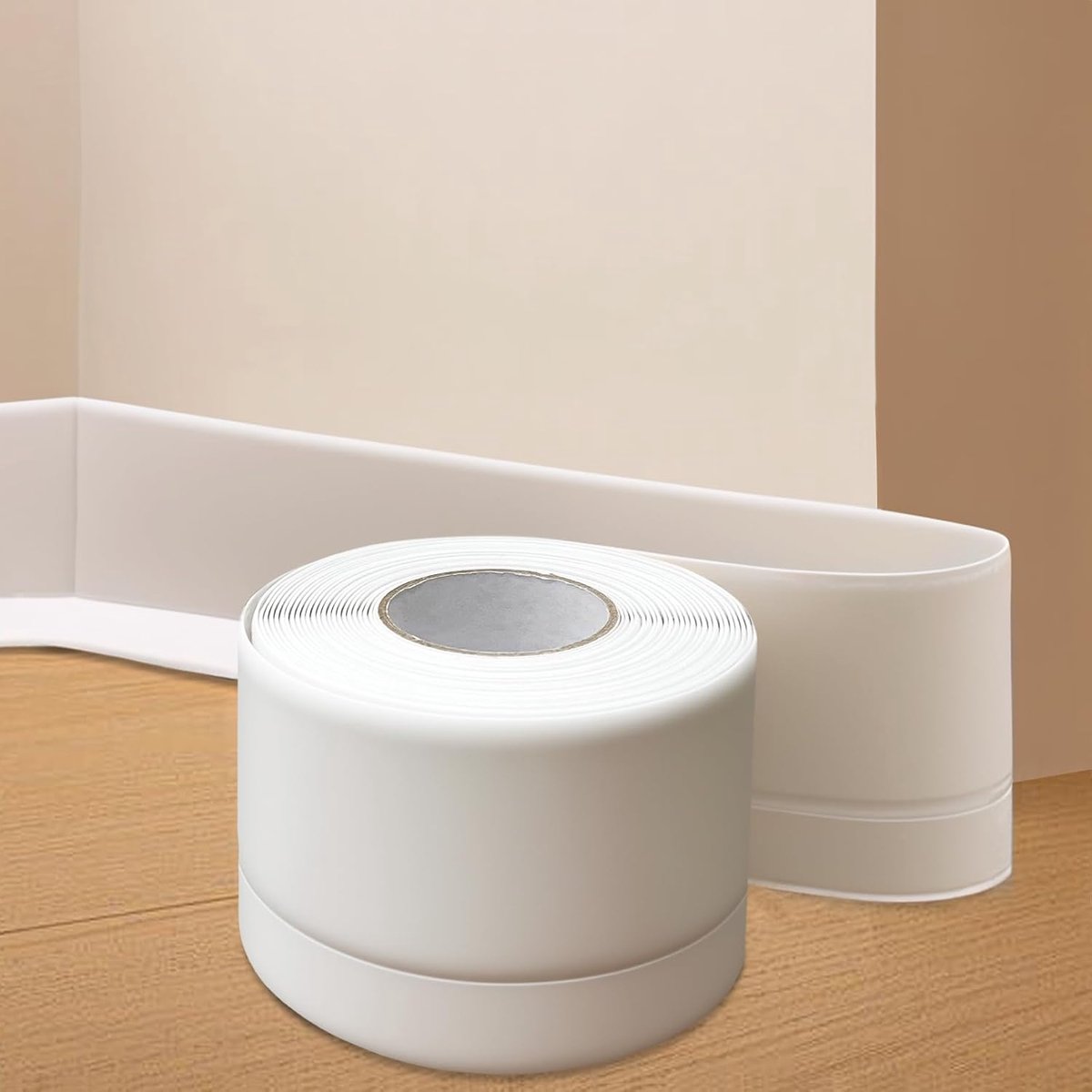 Flexible skirting board self-adhesive, 6 m, soft PVC skirting board, 7 cm high, waterproof and easy to clean, ideal - ShopVlot