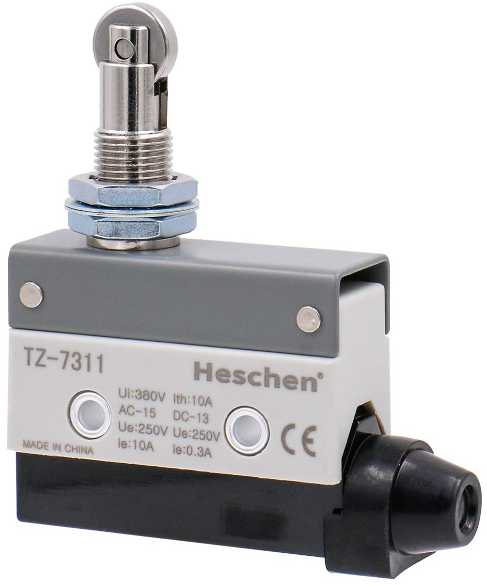 SnelShoppen - Horizontale Limietschakelaar TZ-7311 met Directe Parallel Roller Zuil Actuator AC 380V 10A Enkelpolig voor Industrie en Machinebouw