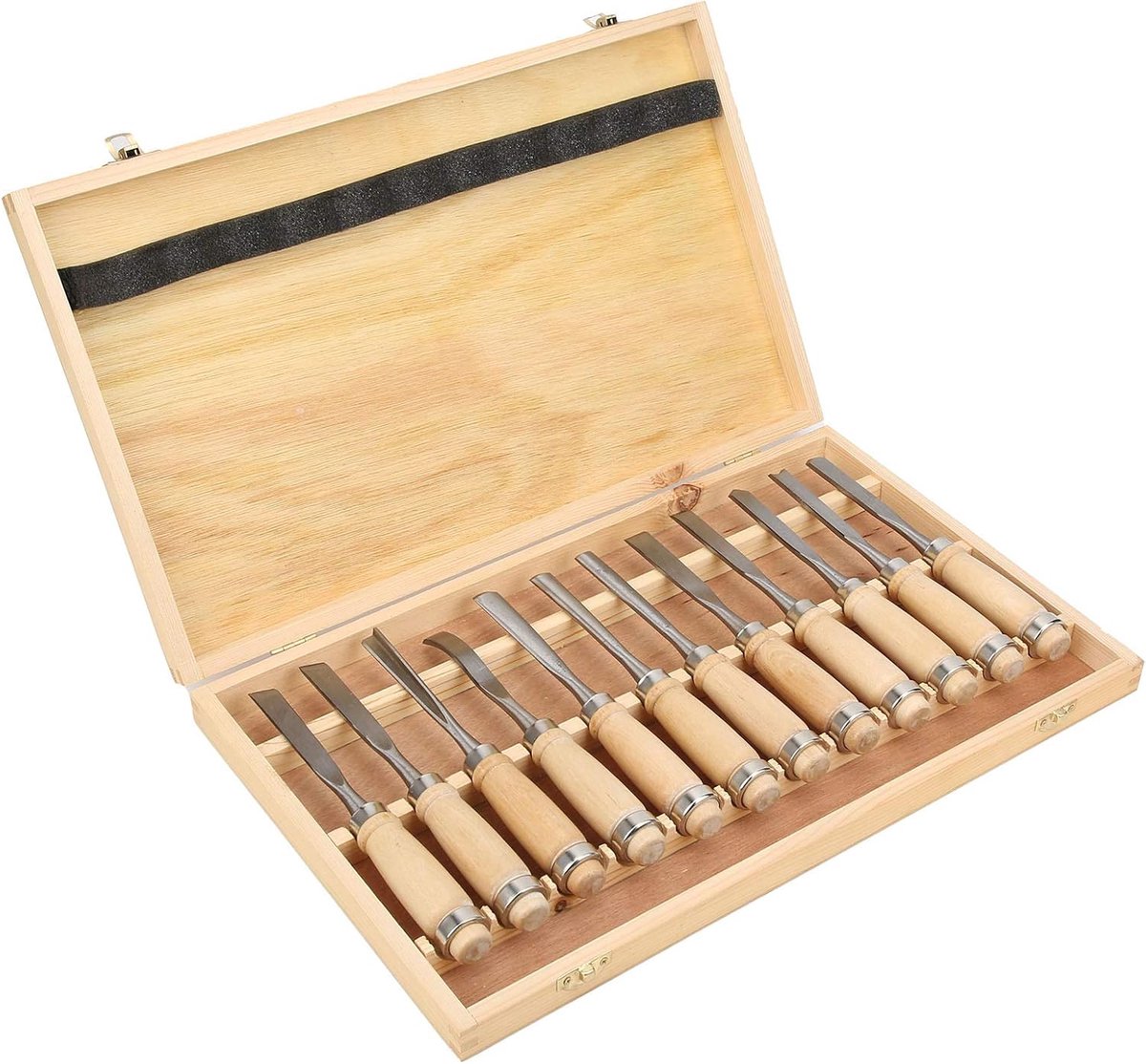 SnelShoppen - Houtbewerkingsset - Professionele Houtgraveertools - Ergonomische Houtbewerkingsgereedschap - Staal - Compact en Draagbaar - Perfect voo