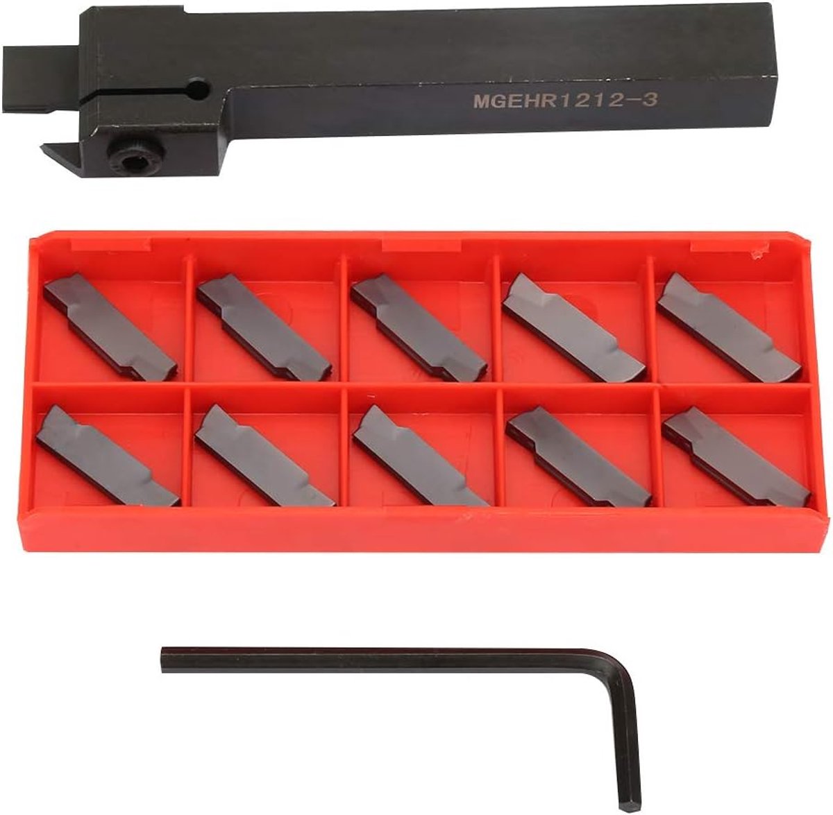 SnelShoppen - 10Stuks MGEHR1212-3 Draaibank Snijgereedschap Heavy Duty Snij- en Groefhouder voor Draaien, Groeven en Draadbewerking