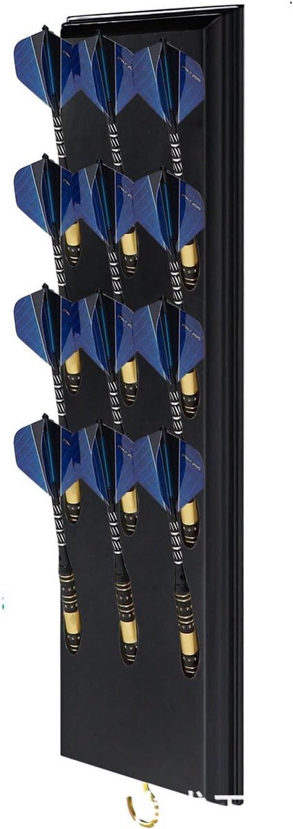 SnelShoppen - Dartpijlhouder van massief hout voor 12 darts, gepersonaliseerde dartstandaard, praktische dartaccessoires voor softdarts en stalen dart