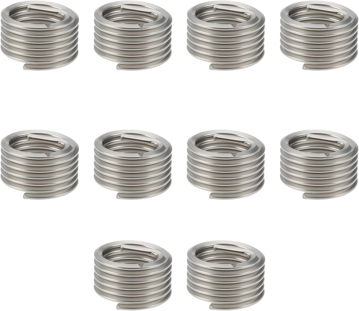 SnelShoppen - 10x 304 RVS Draadinvoegstuk M12x1.75x1D Geschikt voor Helicoil Reparatietool - Hoogwaardige, Duurzame Draadhersteloplossing