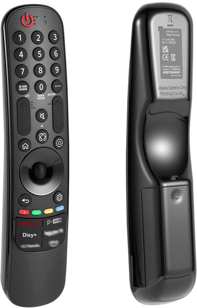 SnelShoppen - Magic Afstandsbediening voor LG TV, Vervangend voor Originele Afstandsbediening MR20GA MR21GA MR22GA MR23GA, Geschikt voor LG UHD OLED Q