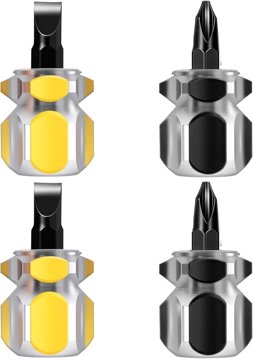 Schroevendraaierset mini - kort en handzaam - platte en kruis kop - ideaal voor naaiwerk - ShopVlot