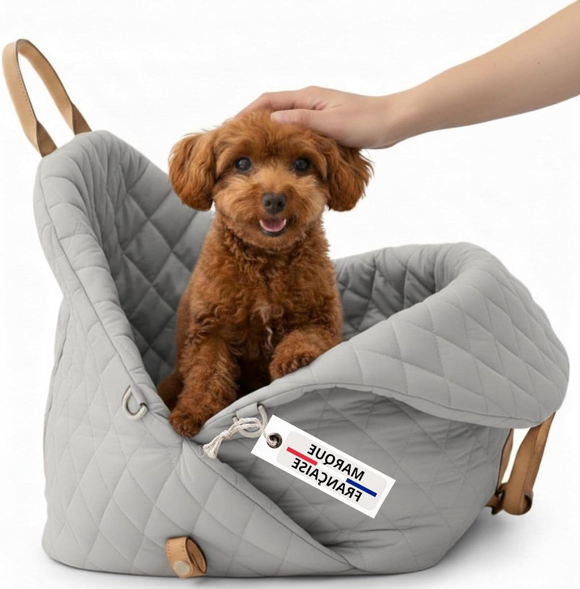 Honden Transporttas - Reismand Huisdier - Veilig Vervoer - Dubbele Functie - 45 x 34 cm - Grijs