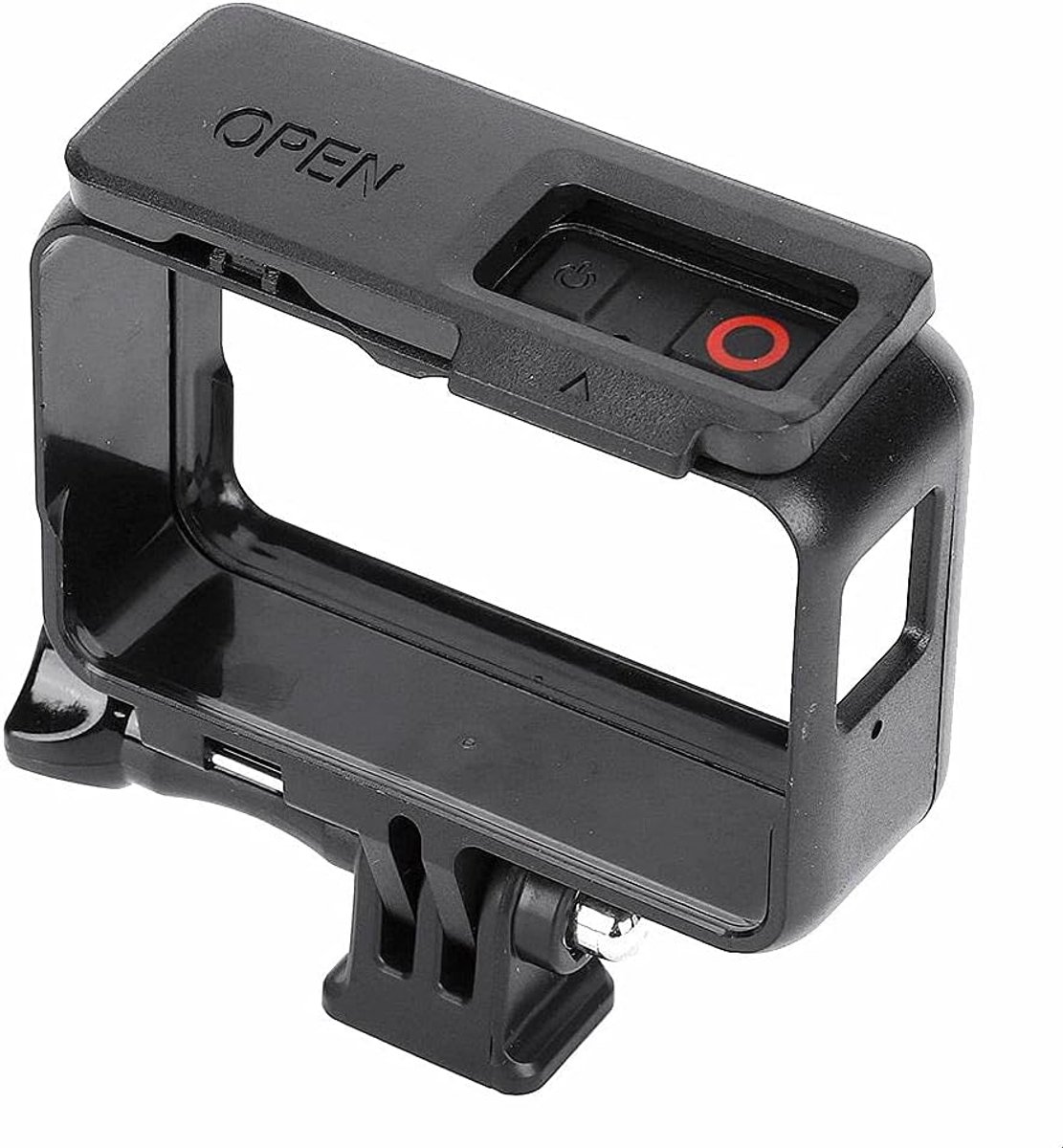 SnelShoppen - Camera Beschermingsframe ABS Zwart Lichtgewicht Draagbaar Voor Insta 360 One R Actiecamera's - Schokbestendig, Vochtbestendig & Corrosie