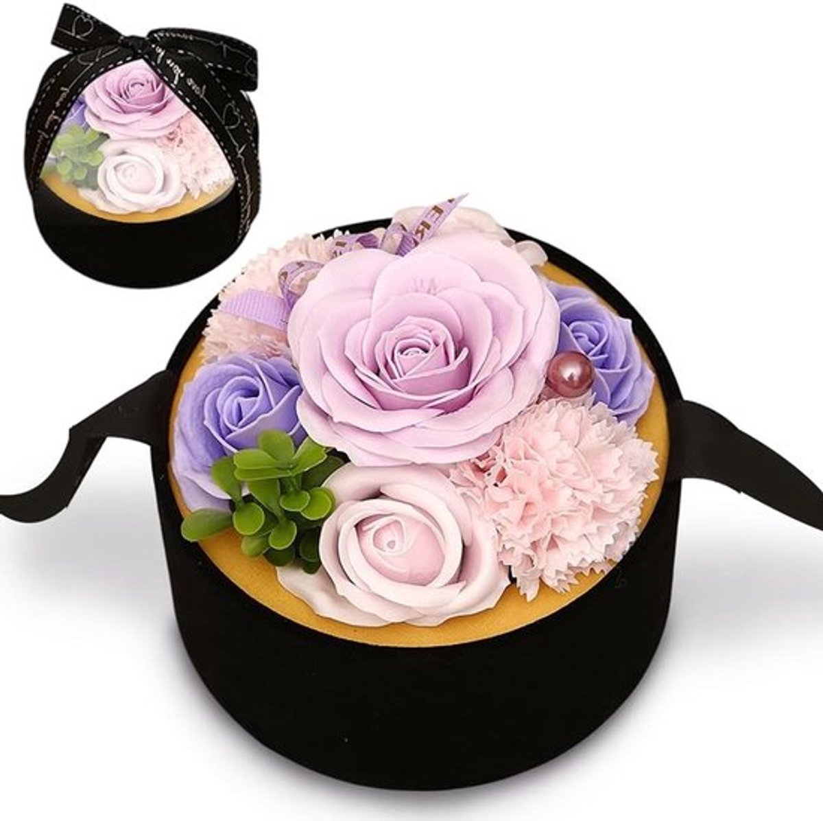 Handgemaakte Zeeprozen in Rozenbox voor Moeder, Vriendin, Echtgenote en Verjaardag - Perfect Cadeau voor Valentijnsdag, Moederdag en Kerstmis