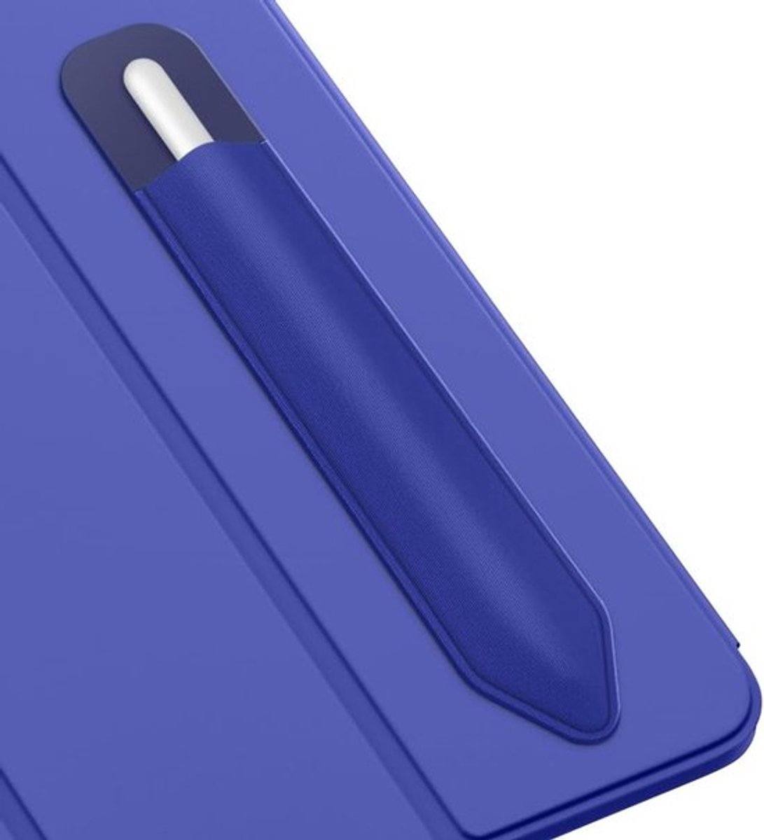 Potlodenhouderstickers voor Apple Pencil en Stylus-pennen, elastische zak voor iPad, adhesieve hoes in navyblauw