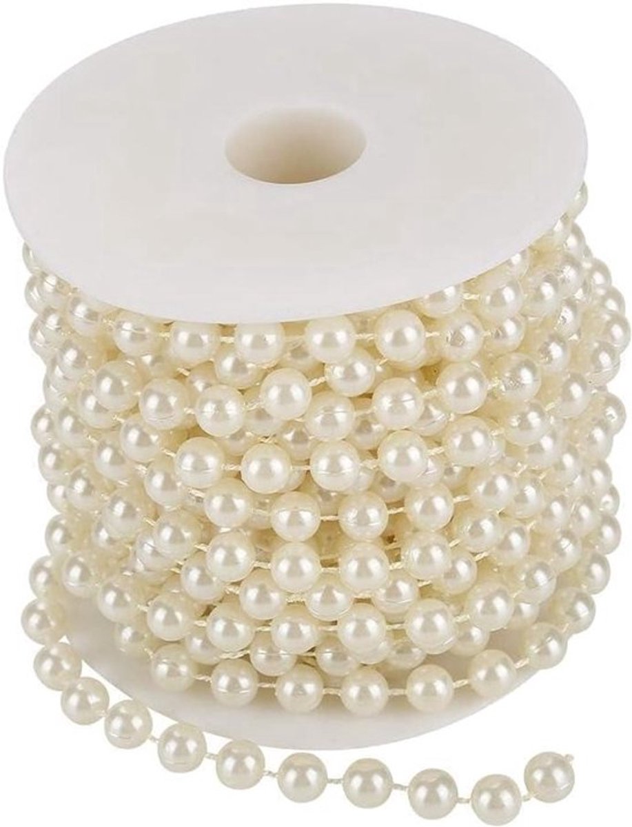 Parelketting van 8mm nepparels, 10 meter lange garland voor bruiloften en feestdecoratie, ideaal voor versiering en ambachtelijke projecten