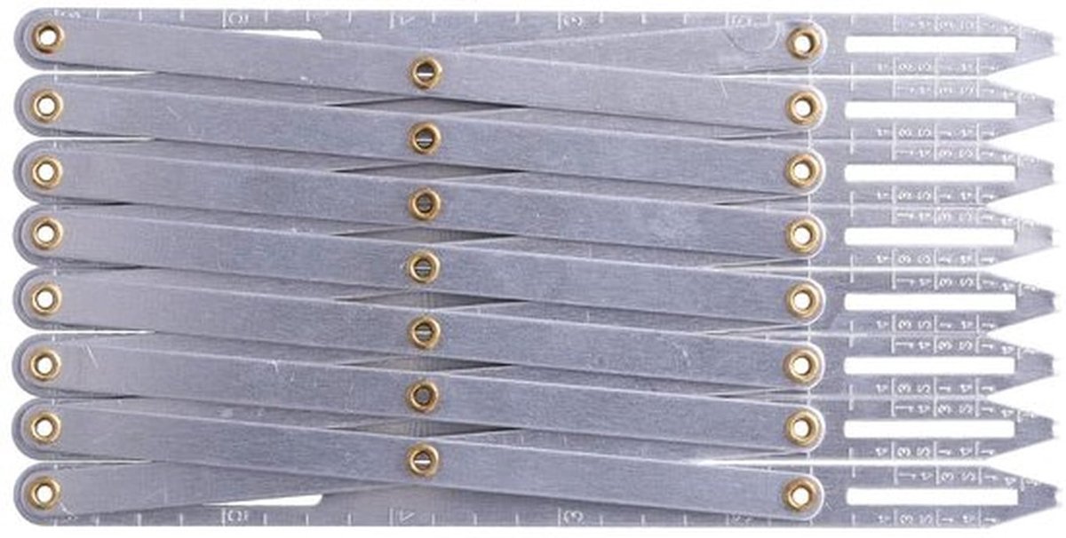 Verstelbare Aluminium Meetlat voor Naaien, Duurzaam en Robuust, Ideaal voor DIY Projecten en Precisie Metingen