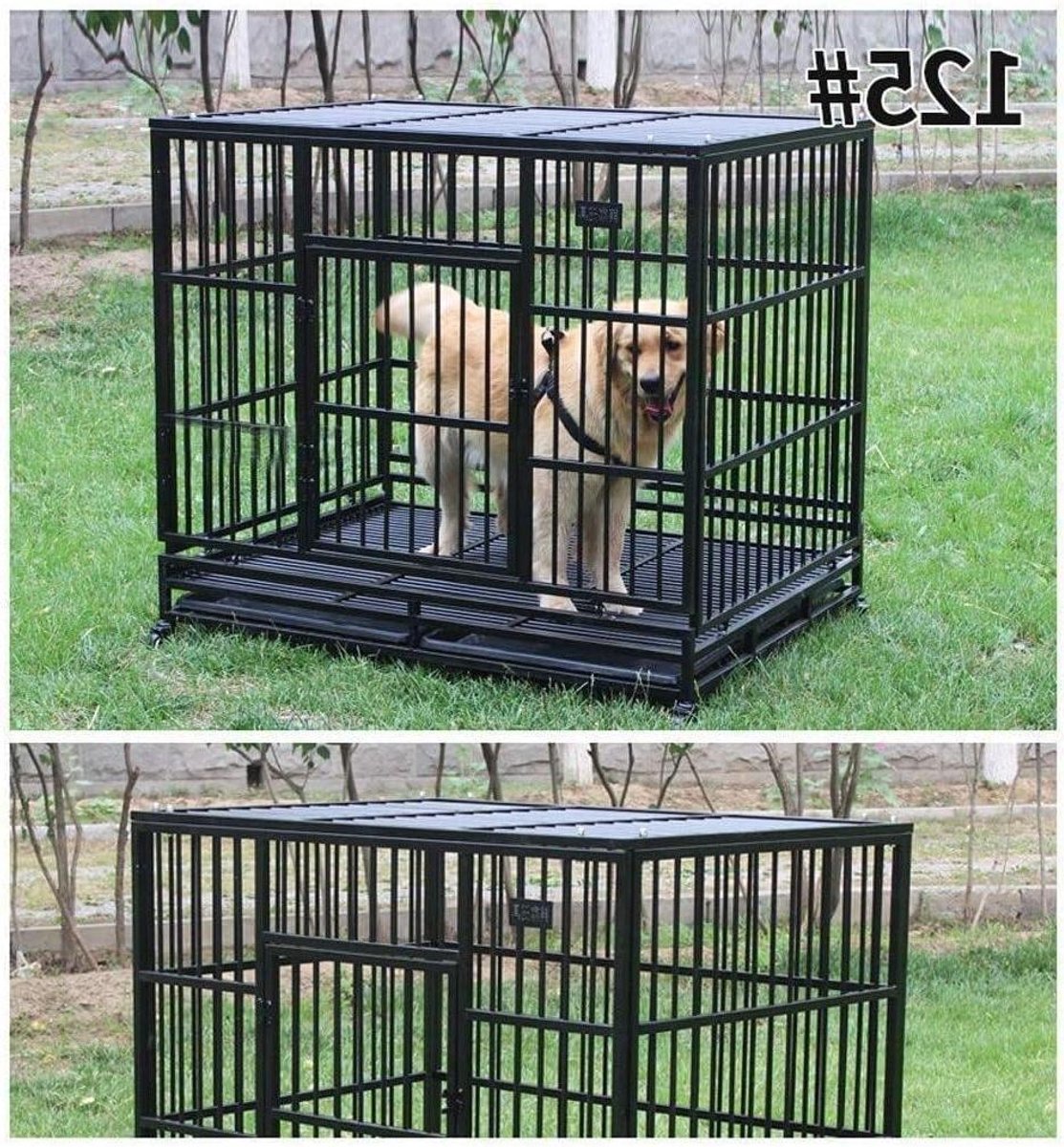 Hondenkooi - Dierenverblijf - Veilig Huisdieren - Verstevigd Frame - Inklapbaar - Zwart