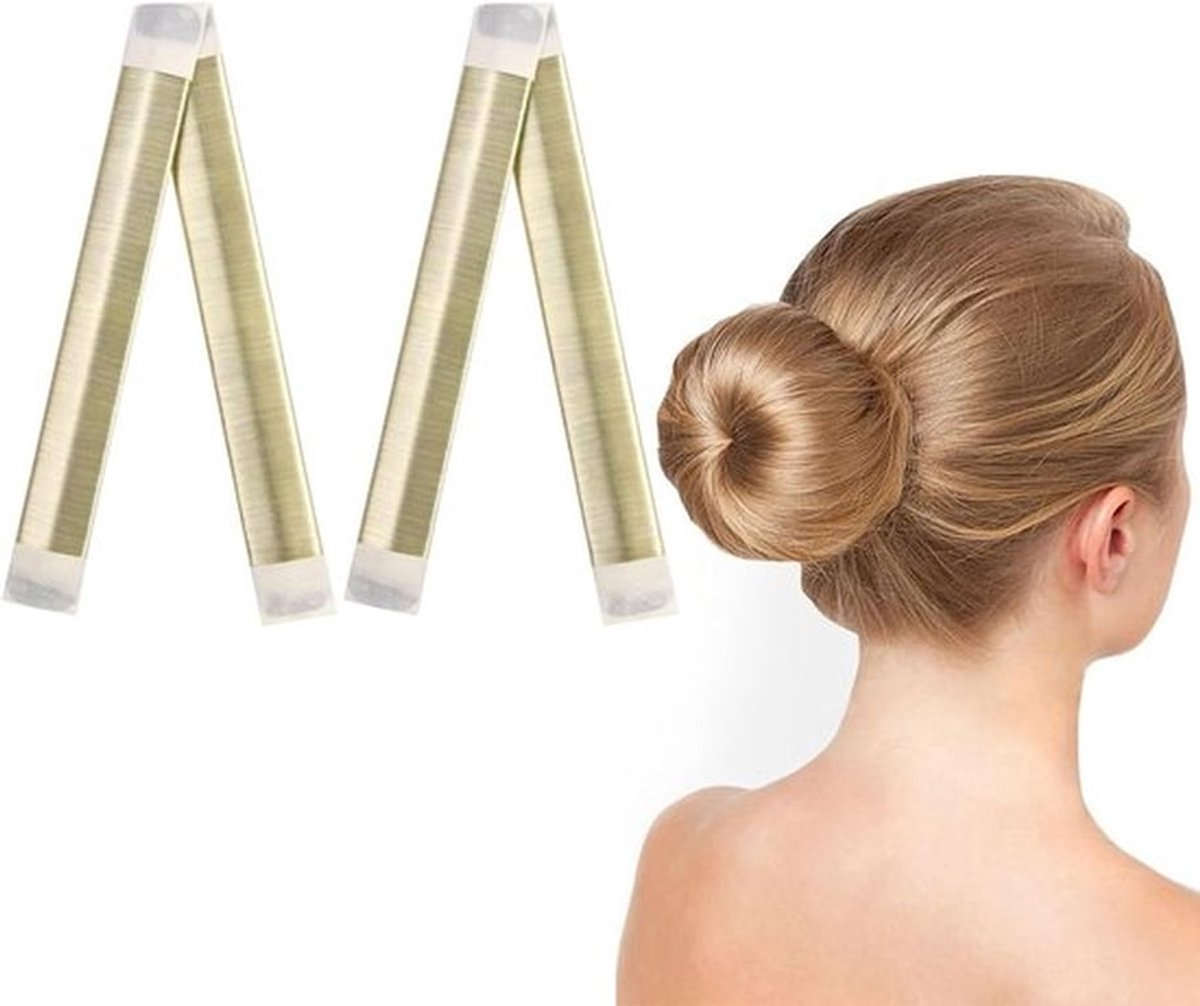 Knoopvormer-set van 2, eenvoudige donut-bun-maker voor haar, Franse twist-accessoires voor doe-het-zelf-haarstijlen, perfect voor ballet en meisjeshaarstyling