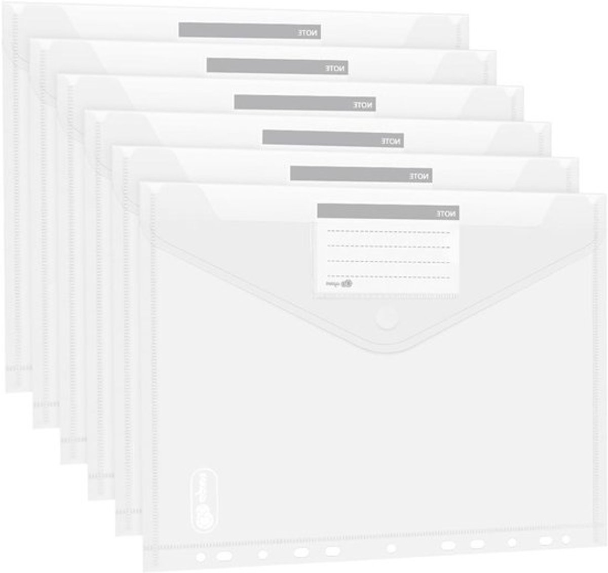 36 Stuks A4 Documentenmap - Organiseer je Documenten met Etiketten en Gatenrand Compartimenten