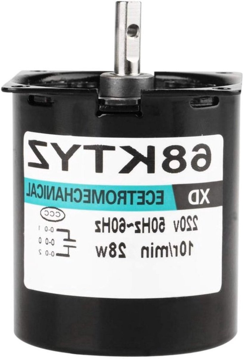 Synchrone motor 68KTYZ AC 220V 28W Laagtoerige permanente-magnetmotor met hoog koppel voor draaitafels en rotisserie (10 omwentelingen)