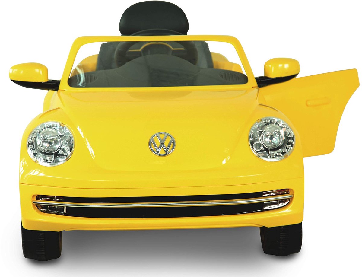 SnelShoppen - Rollplay 6V VW Beetle Kinderauto, Gele Speelauto voor Buiten, Accu Aangedreven, Geschikt voor Kinderen, Leuk voor Tuin en Speeltuin