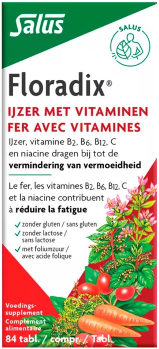 Floradix - IJzer - 4 x 84 tabletten - Voordeelverpakking