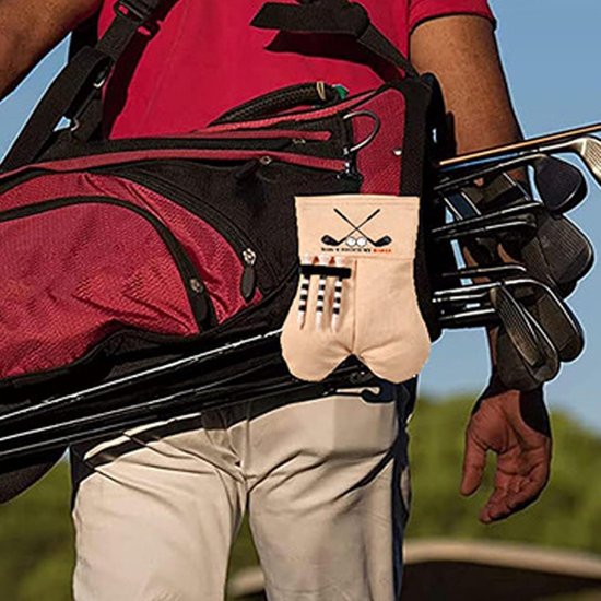 Golfbaltas - dubbelzijdig fluweel - grappig ontwerp - beschermt golfballen - ShopVlot — afbeelding 3