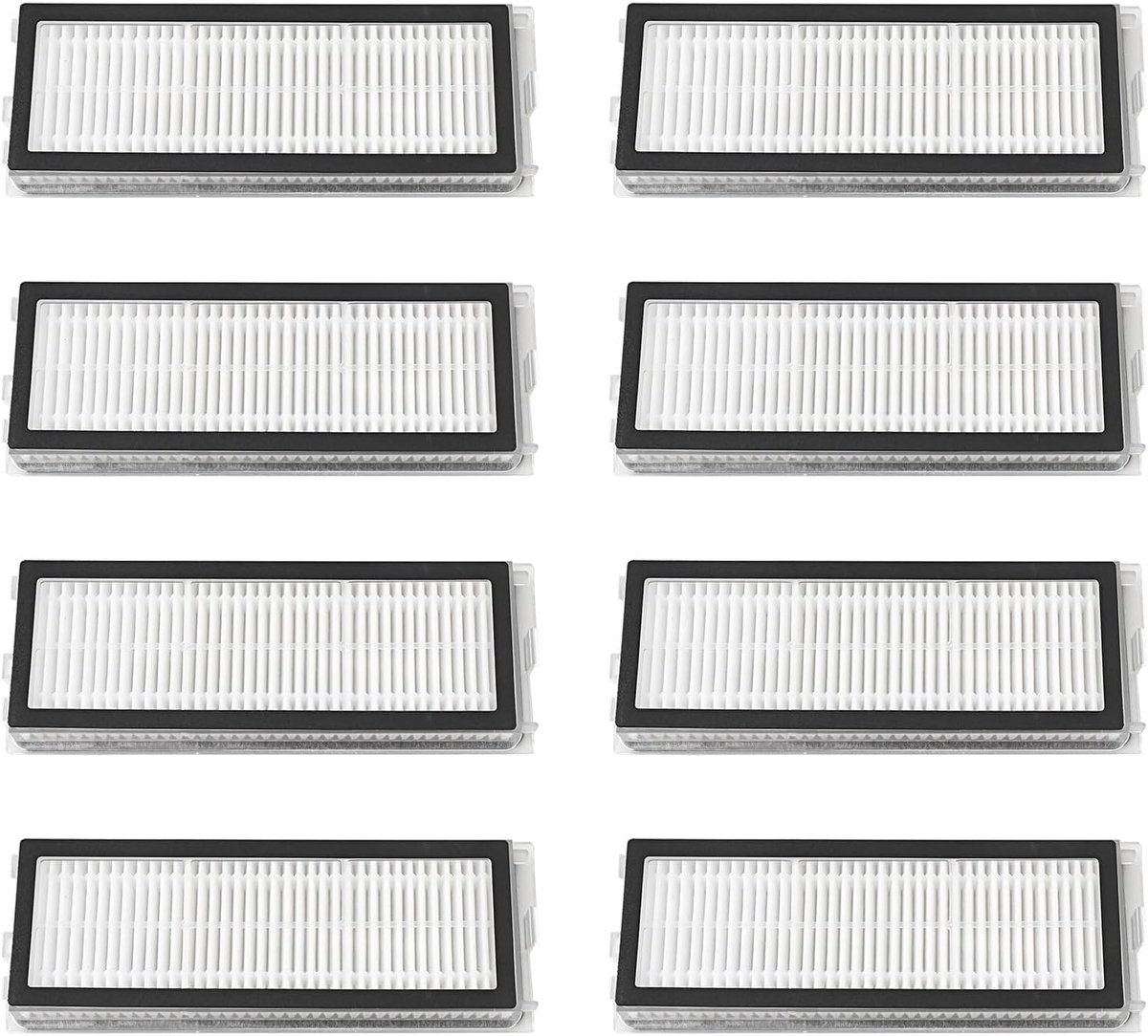 SnelShoppen - 8 Stuks Vervangende HEPA Filters voor Stofzuiger, Compatibel met Roborock Qrevo MaxV, Qrevo S, Qrevo Plus, Hoogwaardige Filtratie, 137x5