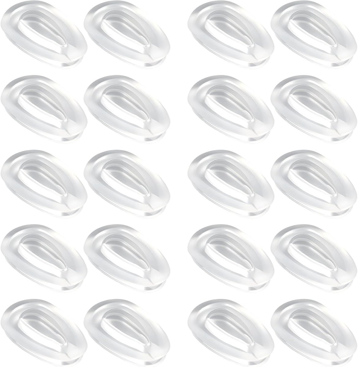 SnelShoppen - 10 paar siliconen neuspads voor zonnebril, comfortabele neusbeschermers, perfect voor Oakley Tincan OO4082, huidvriendelijk, verbeterde