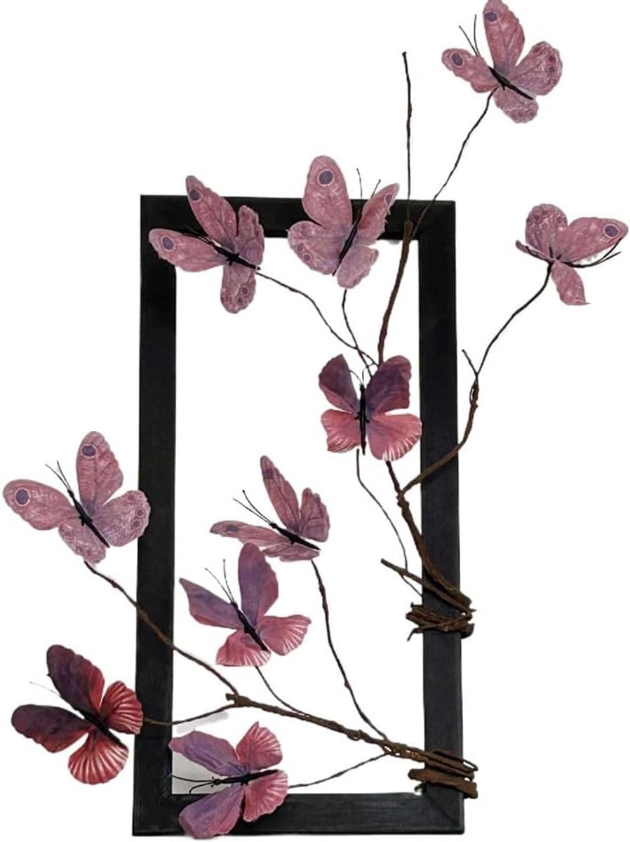 Kunstvlinder-takken 70 cm - Zijden vlinders - Retro stijl - Perfect voor huisdecoratie - ShopVlot