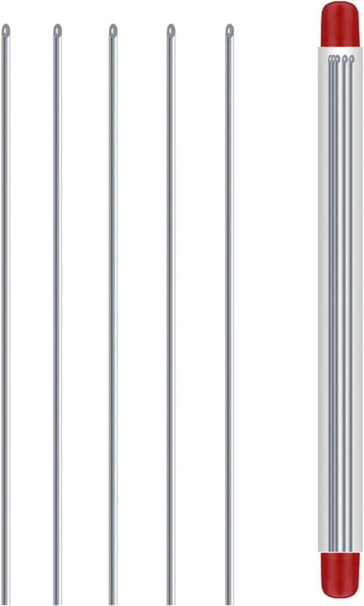 SnelShoppen - 5-delige Bait Cavity Needle Bait Feeder - RVS Vissenaald voor Aas - Aardworm Haak Gereedschap - Duurzaam en Gemakkelijk in Gebruik