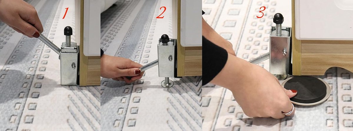 SnelShoppen - Meubelheffer Jack Tool, Ideaal voor het Nivelleren van Kasten, Garderobes, Montage van Meubelglijders, 12mm Verstelbaar, Metaal met Vilt