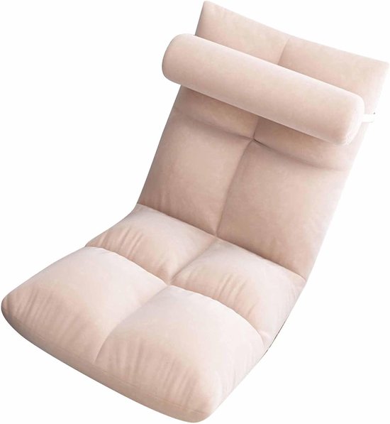 Gaming Stoel - Zitbank Slaapbank - Ontspannen Spelen - Verstelbare Rugleuning - 47 x 41 x 12 cm - Roze — afbeelding 4