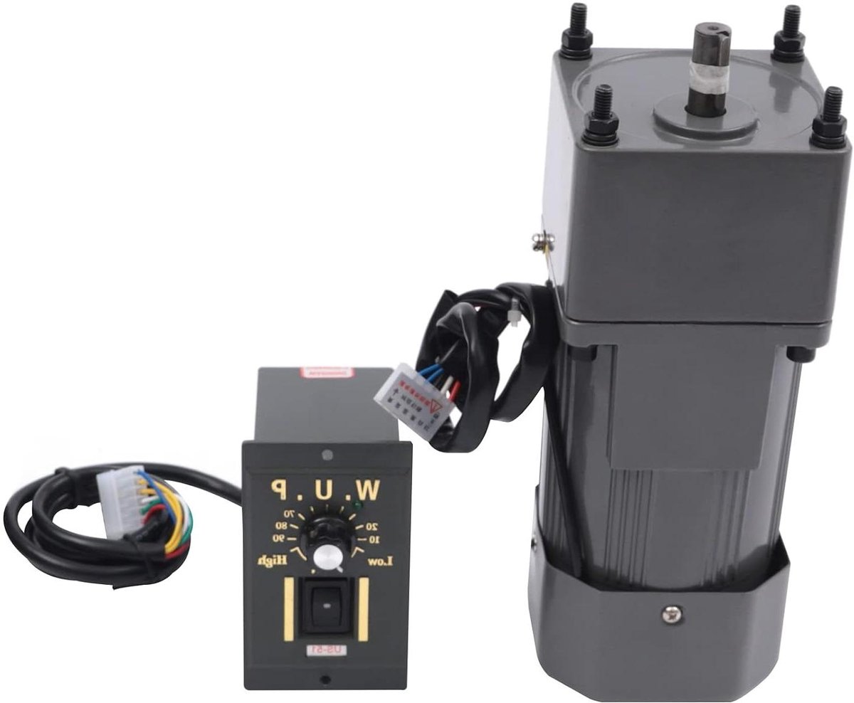 Transmissiemotor met snelheidsregelaar - Frequentieomvormermotor Tandwielmotor - Industriële aandrijving - Hoog draaimoment - 90 W 20K - Zwart