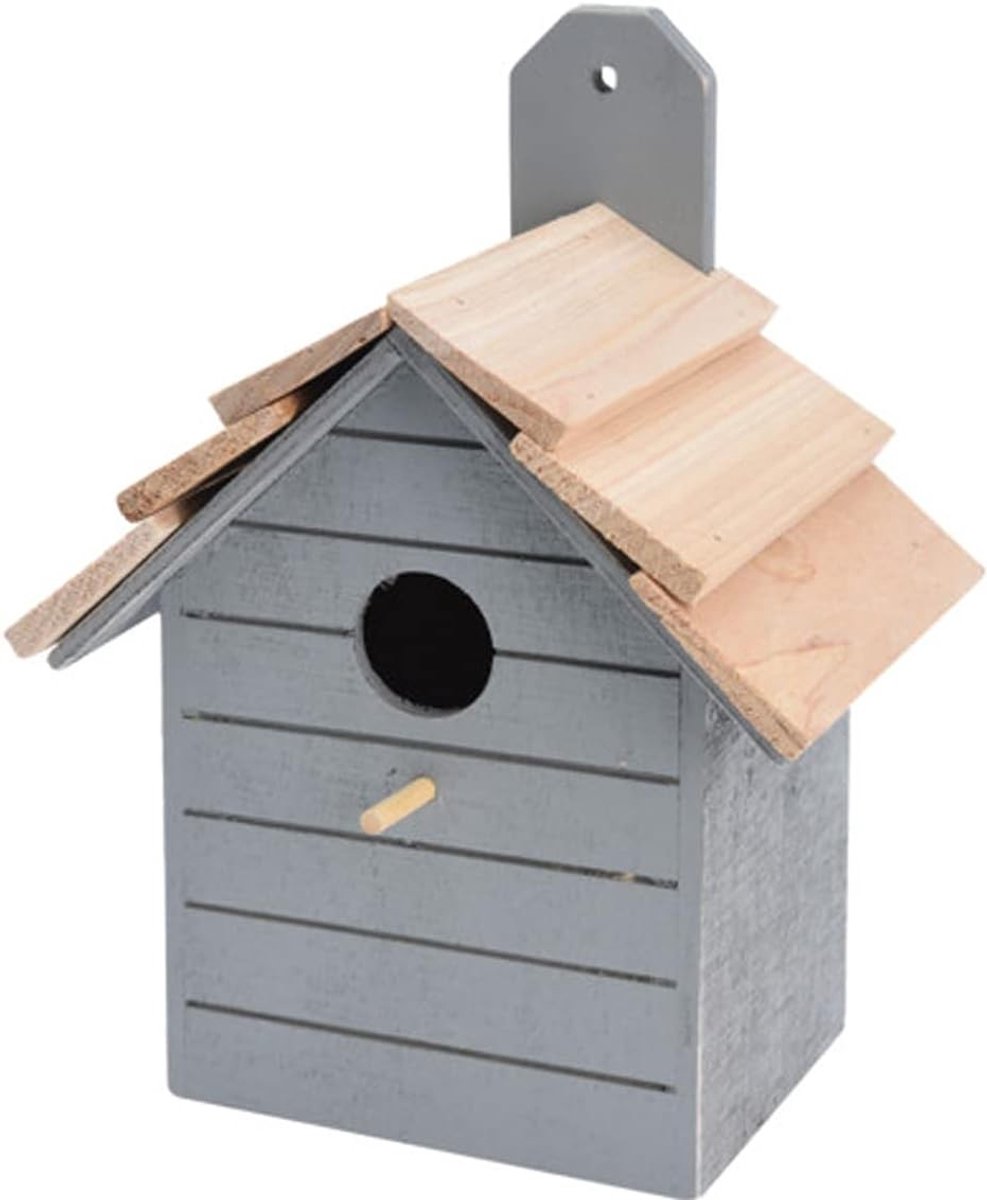 Vogelhuisje Hangend Grijs Houten Vogelhuis Buiten Diverse Decoratieve Tuin Vogelhuisje