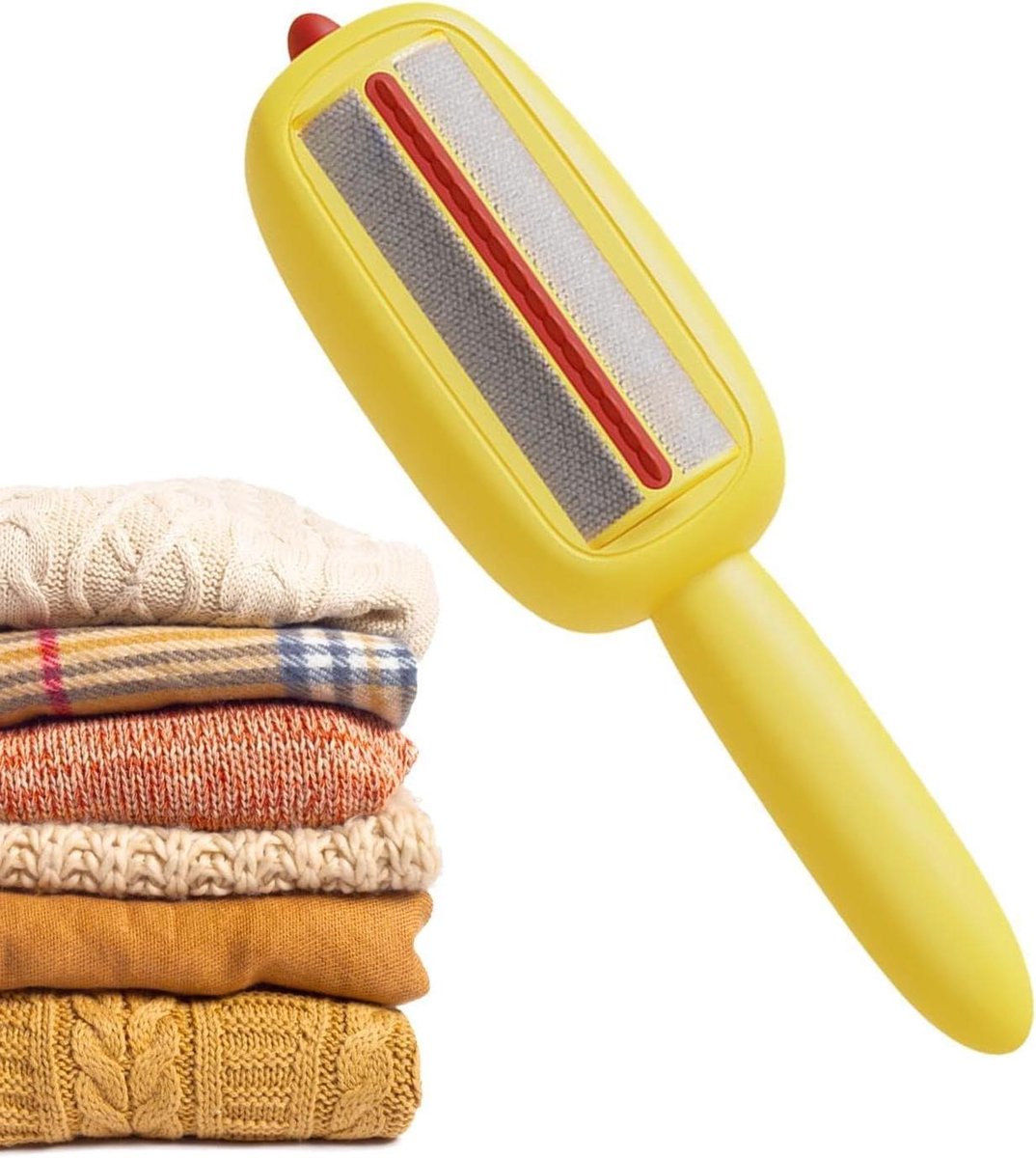Draagbare Pluizenroller - Herbruikbare Pluisverwijderaar - Kleding Schoonmaken - Zacht Voor Stoffen - 22.5 cm - Geel