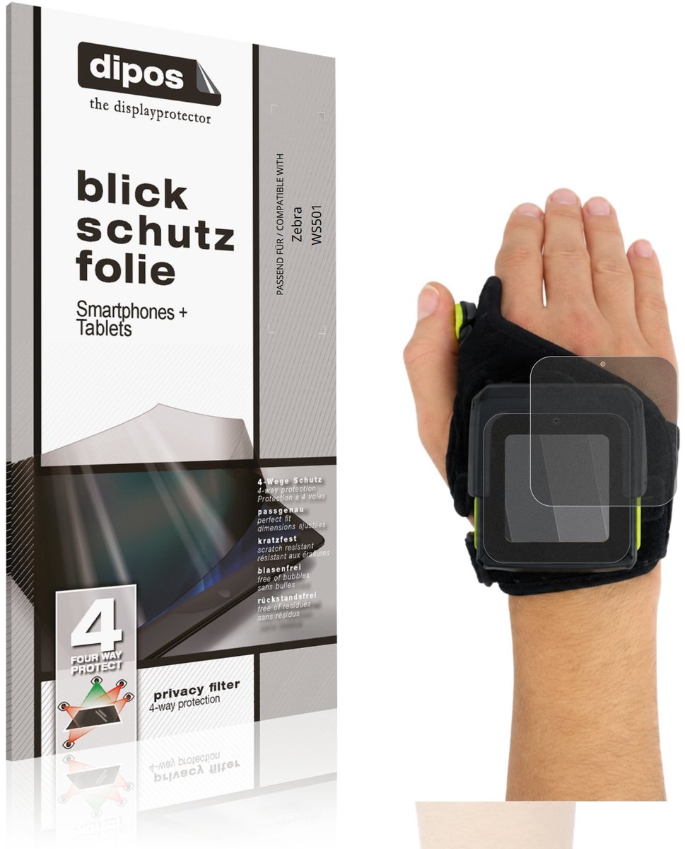dipos – Matte Privacy Screenprotector geschikt voor Zebra WS501 | Anti-Spy Beschermfolie