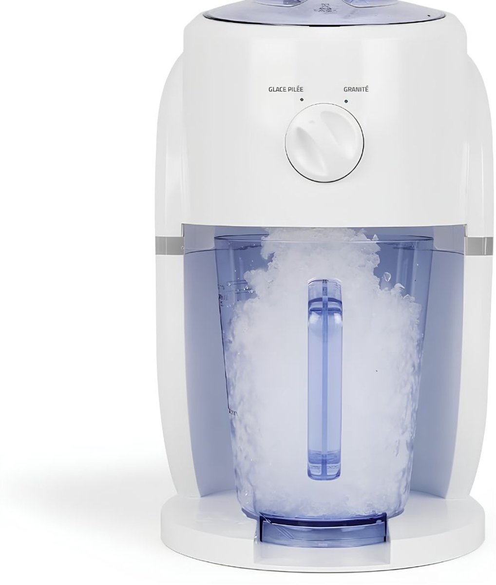 Slushy Maker - Slushy Machine - 2-in-1 Slushie-apparaat en Fijngemalen Ijs - Slush Puppy Maker - Wit - 31cm x 22cm x 20cm