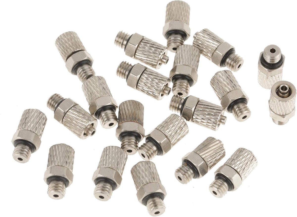 SnelShoppen - 20pcs M5 4mm Mini Lucht Slang Aansluiting - Hoge Kwaliteit Koperen Pneumatische Stekkers voor Gereedschap en Klussen