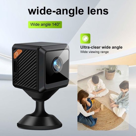 Binnen Camera WiFi - Mini Camera - Huis Bewaken - Nachtzicht Functie - 1080p Resolutie - Zwart — afbeelding 4