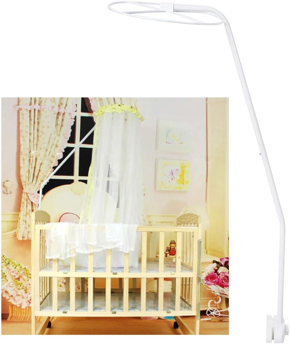 SnelShoppen - Lichtgewicht Clip-on Muggennetstand voor Baby - Hoogte verstelbaar, Stabiel en Duurzaam ABS materiaal, Gemakkelijk mee te nemen, Wit