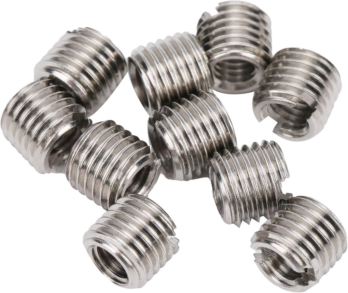 SnelShoppen - 10 stuks Zelftappende Draadinsert, Draadhersteltool Binnen Draad M5x8mm Manne Draad M8x1mm, RVS, Flens Ontwerp, Robuust en Slijtvast
