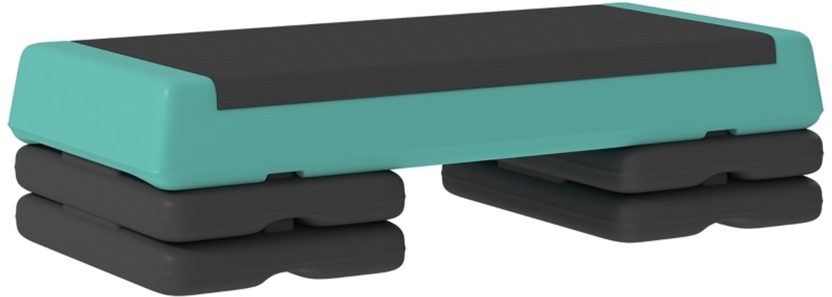 Fitness Stepper Verstelbaar 10,5/15,5/20,5cm Groen PE Antislip EVA Oppervlak 250kg Draagkracht voor Thuis Gym