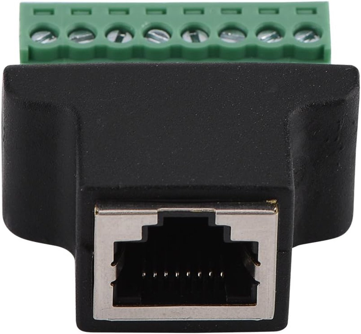 SnelShoppen - RJ45 Schroefklem Adapter - DVR Ethernet Jack RJ45 Bus naar 8 Pin Schroefterminals Adapter Converter voor Stabiele Signaaloverdracht