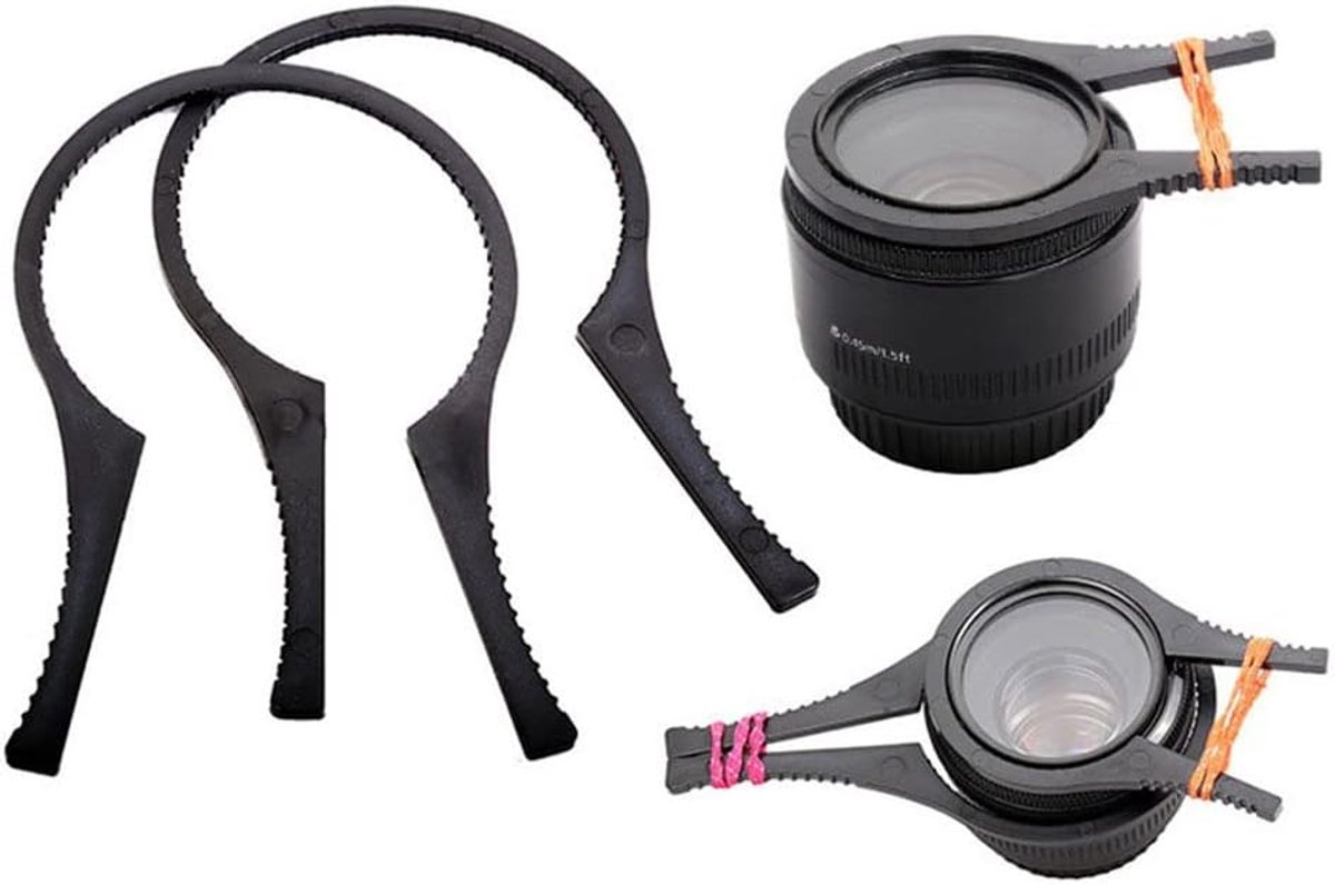 Camera lens filter sleutelset 48-58mm 62-77mm - kunststof - ergonomisch ontwerp - eenvoudig verwijderen van filters - ShopVlot