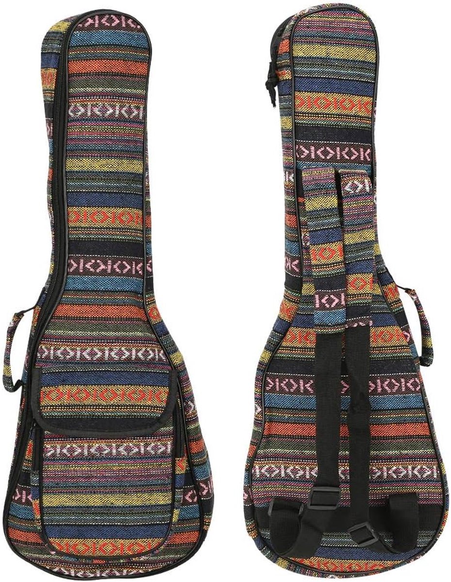 SnelShoppen - Ukulele tas voor Concert Ukulele - Sterke en Duurzame Harde Koffer met Dikke Waterdichte Katoen Vulling, Met Rug- en Zijbanden voor 4 Sn