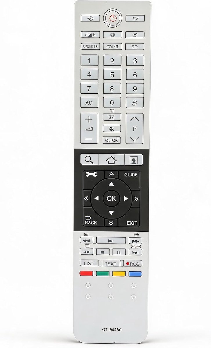 SnelShoppen - TV Afstandsbediening Vervanging CT-90430 voor CT-90429 CT-90427 CT-90428 CT-90444 4K Ultra HD TV's, Ergonomisch Ontwerp, Hoogwaardige AB