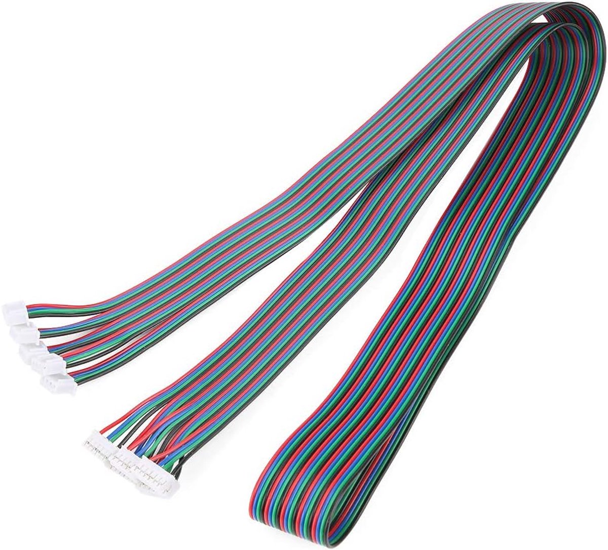 SnelShoppen - 5Pcs PH2.0 XH2.54 Stepmotor Kabel 4 Pins Voor Nema16 Nema17 Stepmotoren - 1 Meter Kabel - Duurzaam PVC - Verbinding Kabels voor Precisie