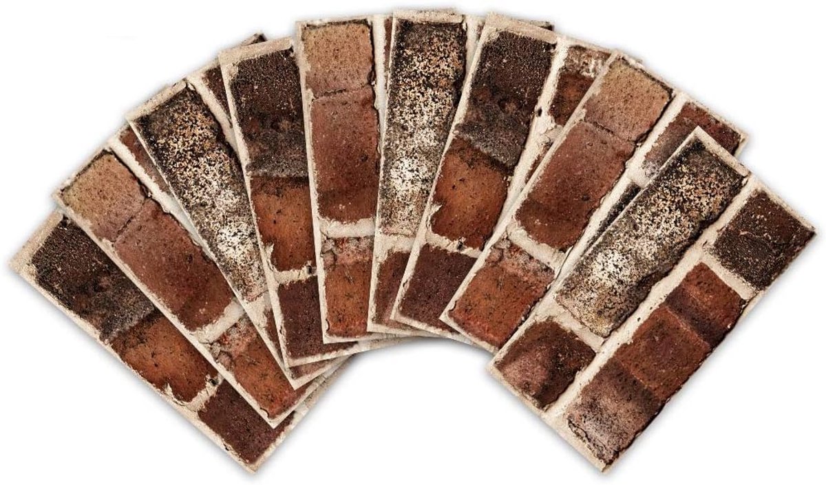 SnelShoppen - Brick Effect Wandsticker voor TV Wanden/Sofa Achtergrond, Slaapkamer, Keuken, Badkamer, Muurdecoratie, Tegel Transfer Stickers, 54 Stuks