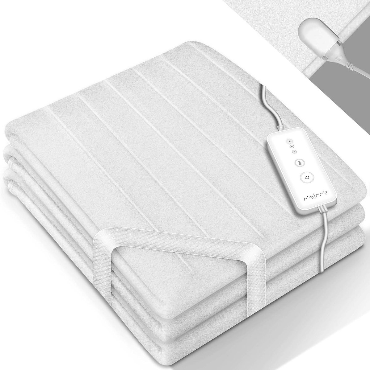 Elektrische Deken - Verwarmde Mat - Ontspannen Slapen - TÜV GS Gecertificeerd - 190 x 80 cm - Wit