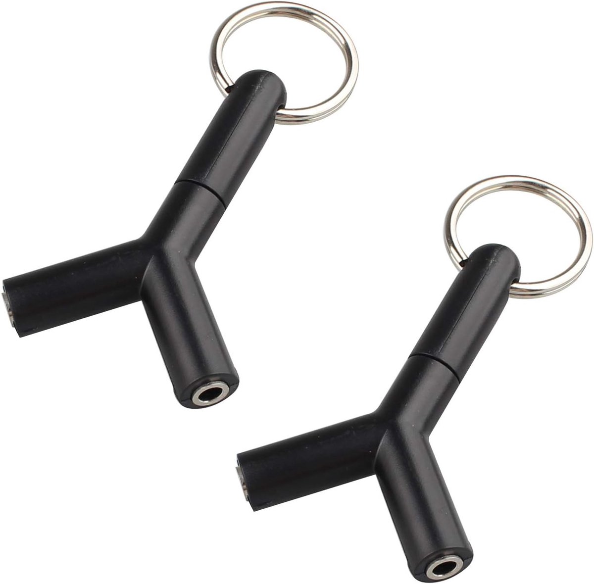 2Pcs Headphone Earphone Splitter, 3.5mm Y Shape Jack Double Adapter Audio Stereo Splitter 2 Way 3.5mm Male to 2 Ports - ShopVlot