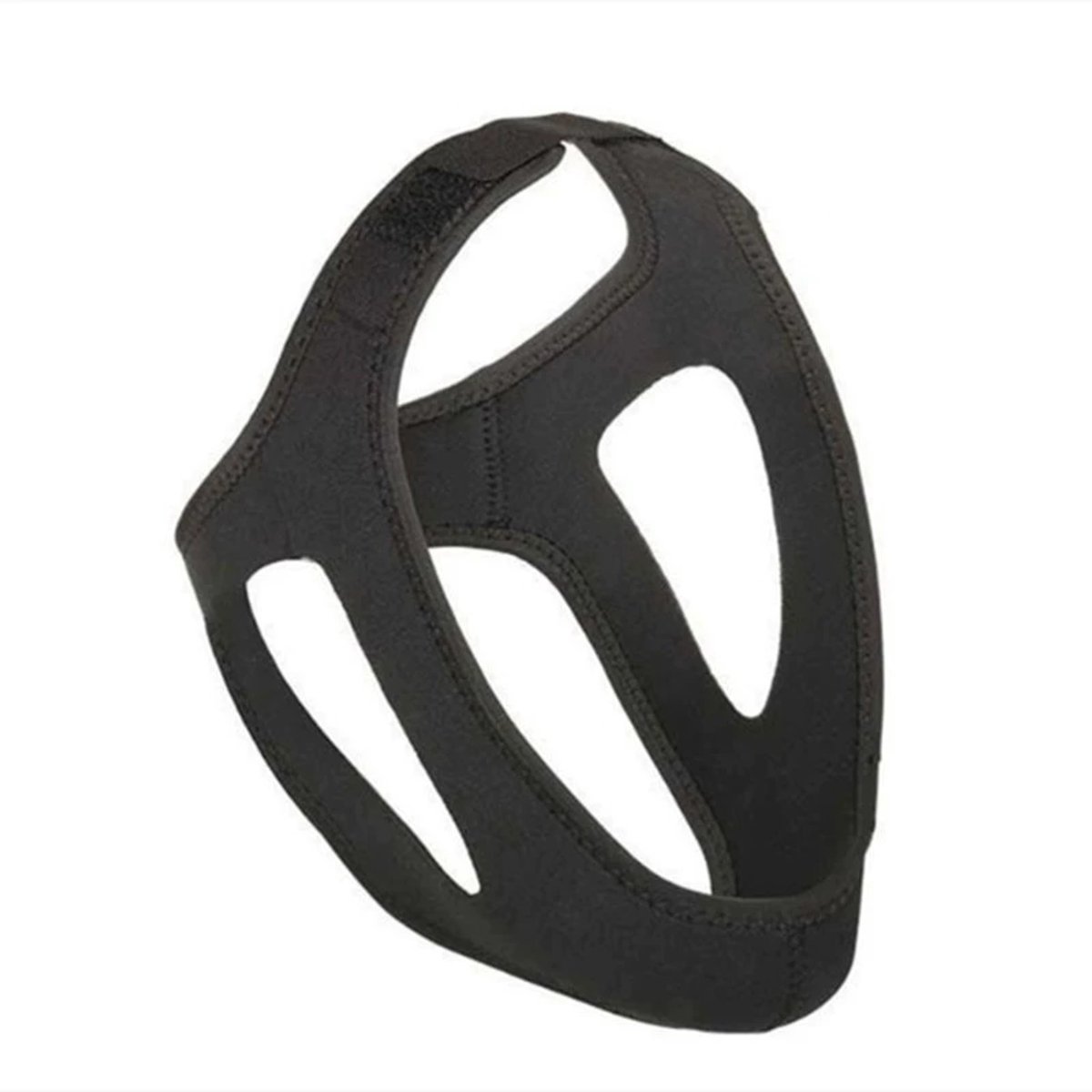 Zwart, Verstelbare Anti Snorking Belt | Anti snurken kaakband voor CPAP gebruikers, zacht elastisch neopreen, verstelbare pasvorm, machinewasbaar, zwart