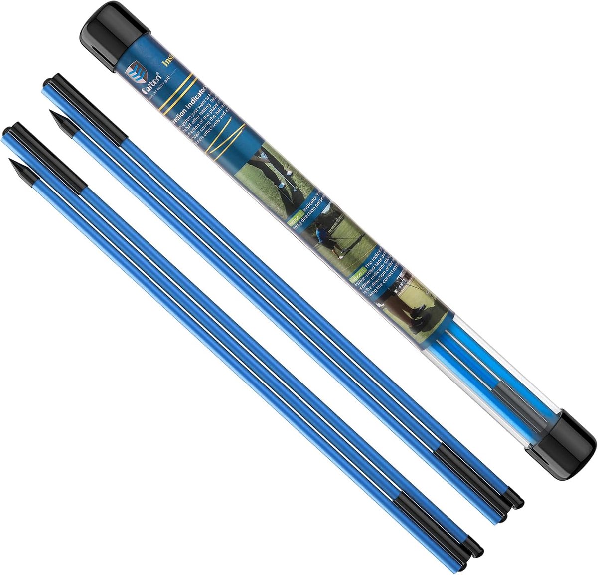 SnelShoppen - Golf Alignment Stick Set van 2 - 122 cm Vouwbare Swing Trainer - Golf Trainingshulpmiddel voor Aiming, Positie, Houdingscorrectie - Golf