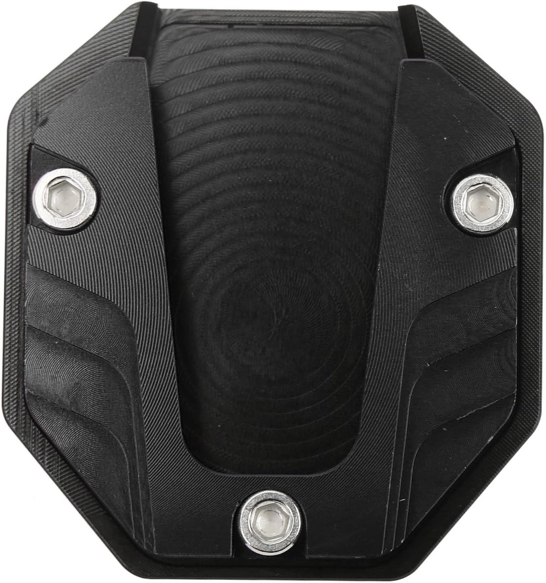 SnelShoppen - Kickstand Pad Extender voor Motorfiets, Sterke Aluminium Voetsteun Plate Pad, Anodisatie Kleur, Zwart, Duurzaam en Robuust, Voor Parkere